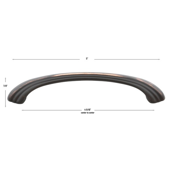 4-9/16 In. Center To Center Oil Rubbed Bronze Classic Cabinet Pull - 4048-ORB, 10PK